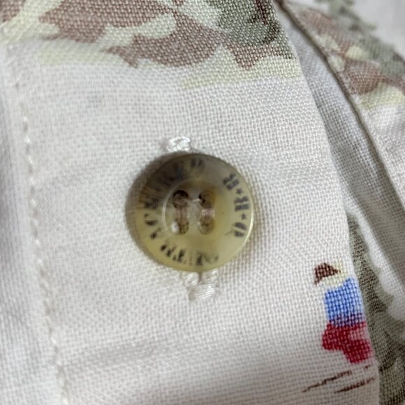 VTG Outback Red Button-Up Collar Shirt Winter Deer Print 100% Cotton Womens SZ 1 - Picture 7 of 7